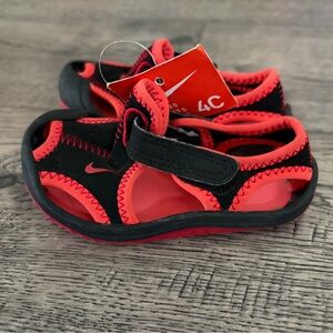 Toddler Nike 4c Black and Red Sandals